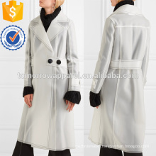 Belted Rubberized PU Coat Manufacture Wholesale Fashion Women Apparel (TA3018C)